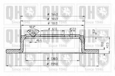 QUINTON HAZELL bdc4369 -  Тормозной диск